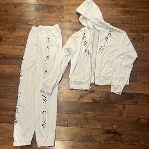 White bedazzled Wildfox Set